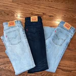 Levi’s boys jeans size 16 regular a lot of 3 denim